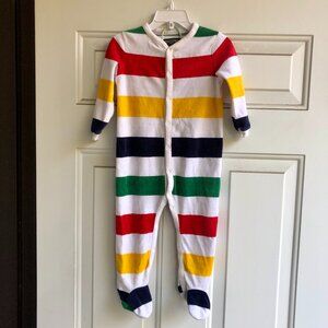 [BABY 12-18M] The Bay Hudson's Bay Vtg Stripe Footed Sleeper Pajamas One-piece